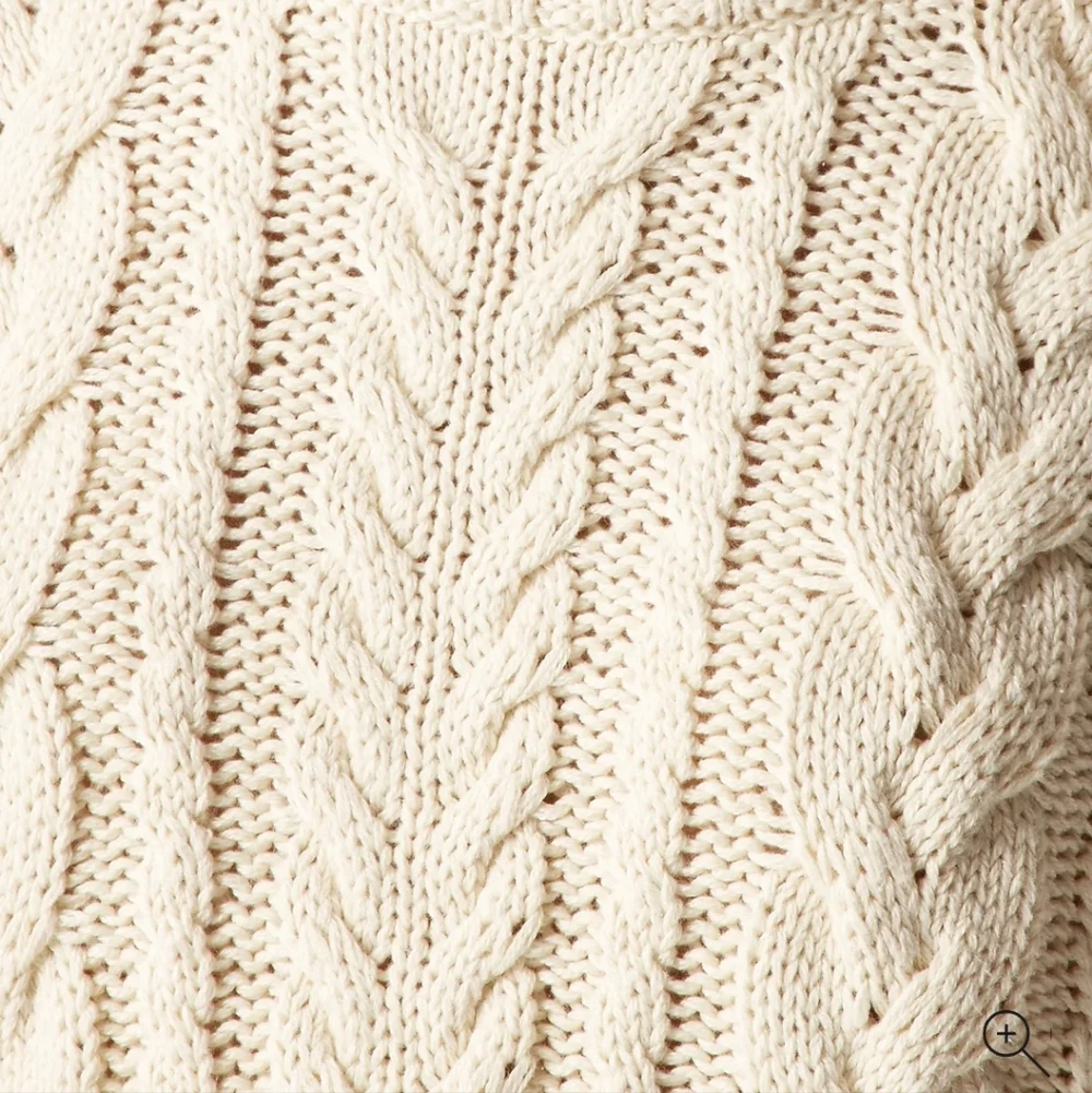 J. Crew Women's Cream Cable Knit Crew Neck Sweater In Ivory Lace